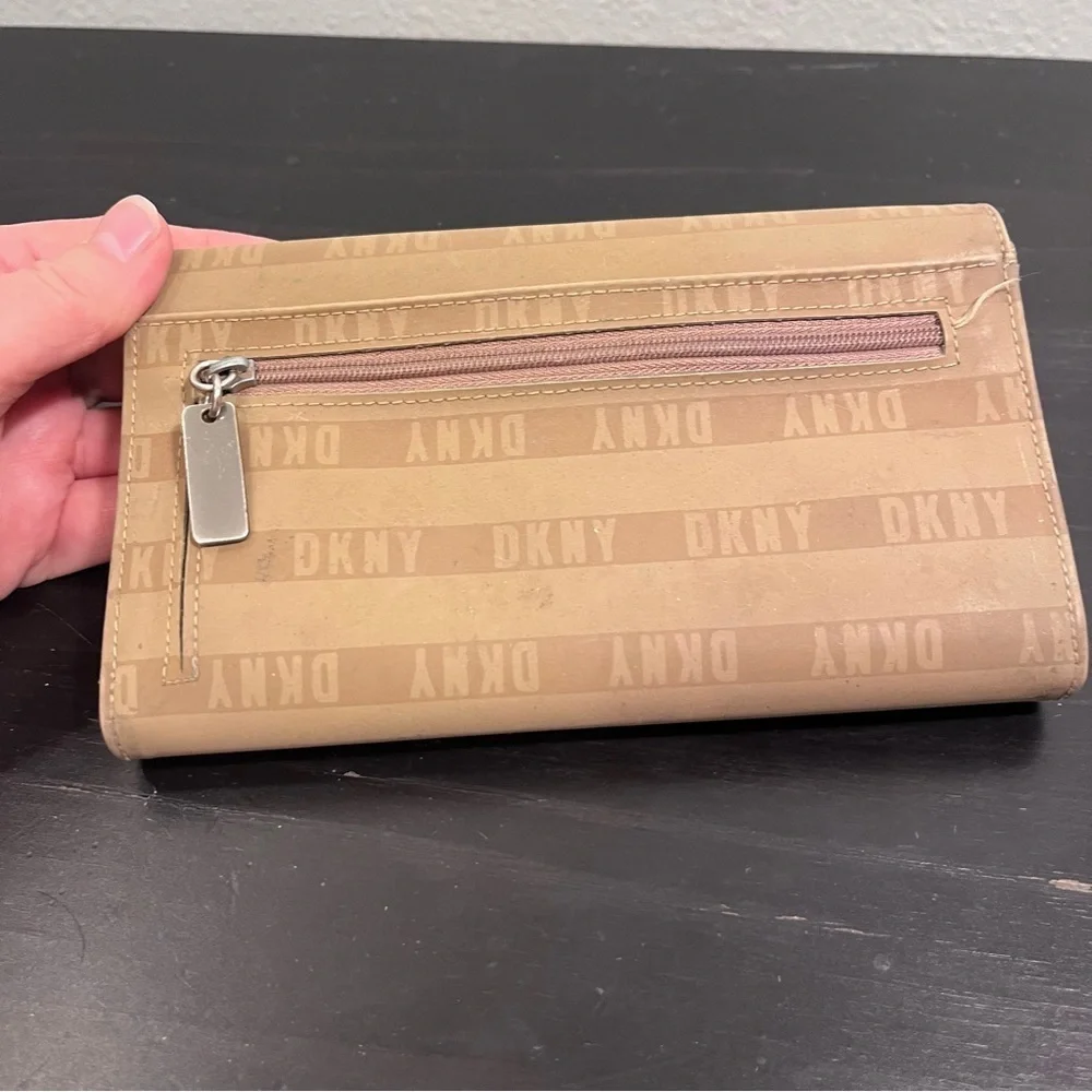 DKNY Beige Logo Wallet
